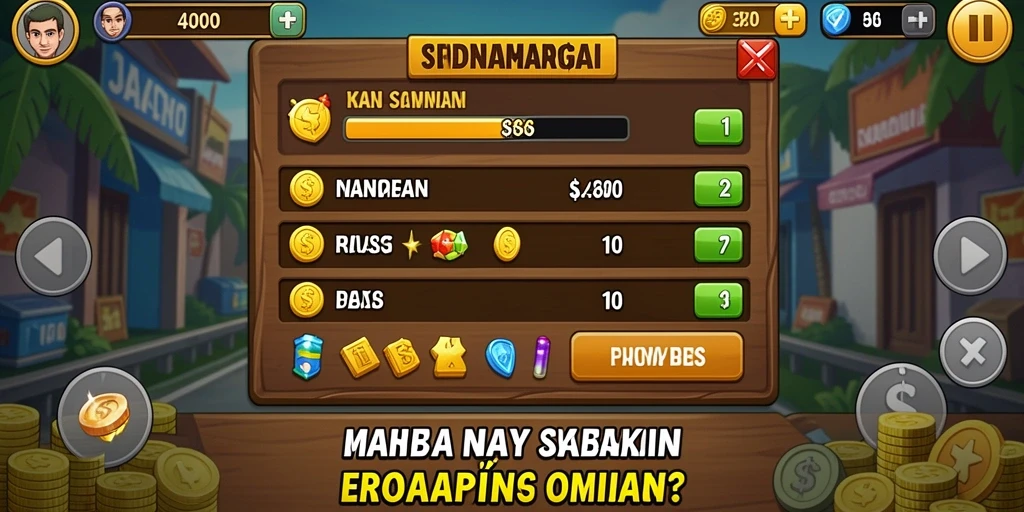 Leaderboard yang menunjukkan peringkat pemain dalam permainan.